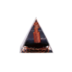 Copper Wire Obsidian Orgone Pyramid
