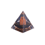 Copper Wire Obsidian Orgone Pyramid