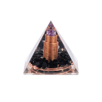 Copper Wire Obsidian Orgone Pyramid