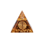 Bohemian Tiger Eye Copper Spiral Orgone Pyramid