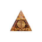Bohemian Tiger Eye Copper Spiral Orgone Pyramid