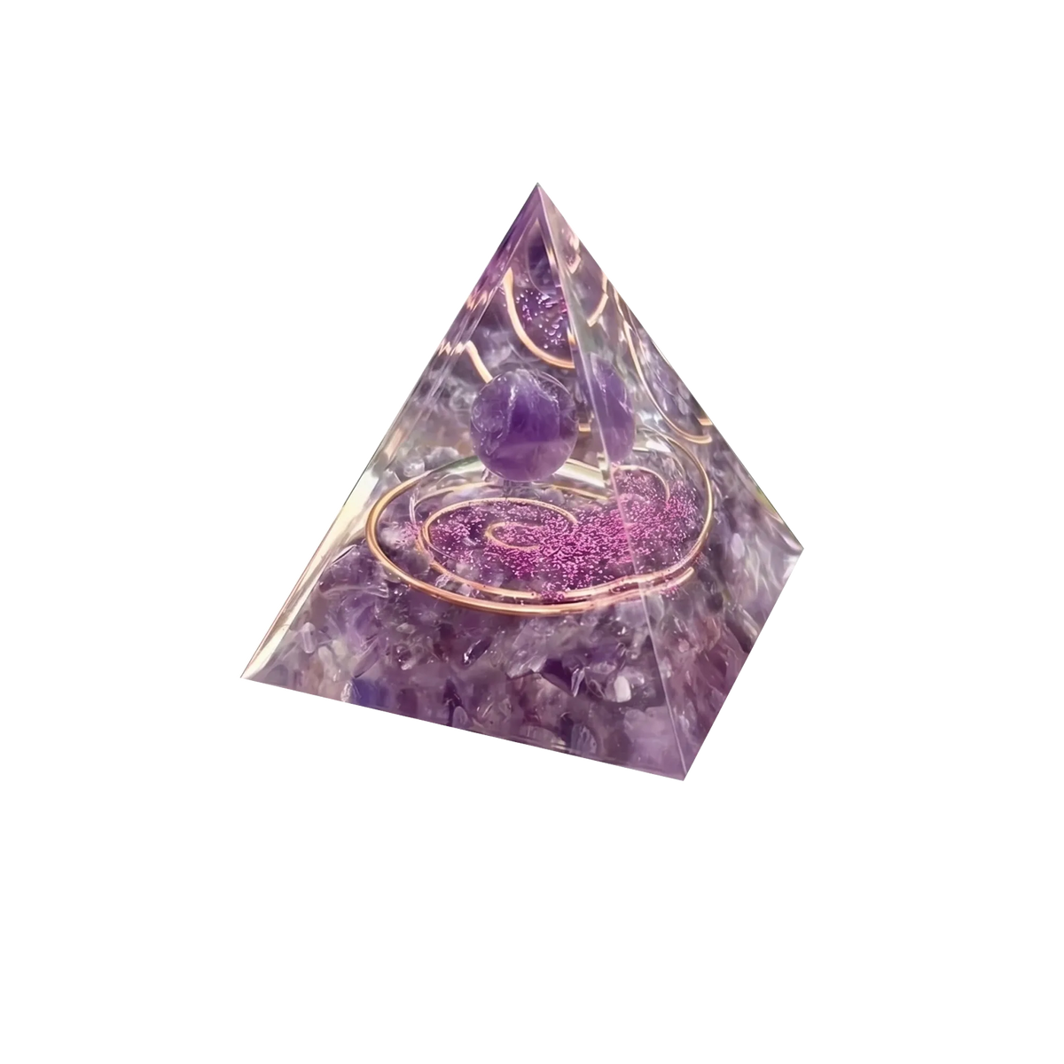 Amethyst Chakra Generator Orgone Pyramid