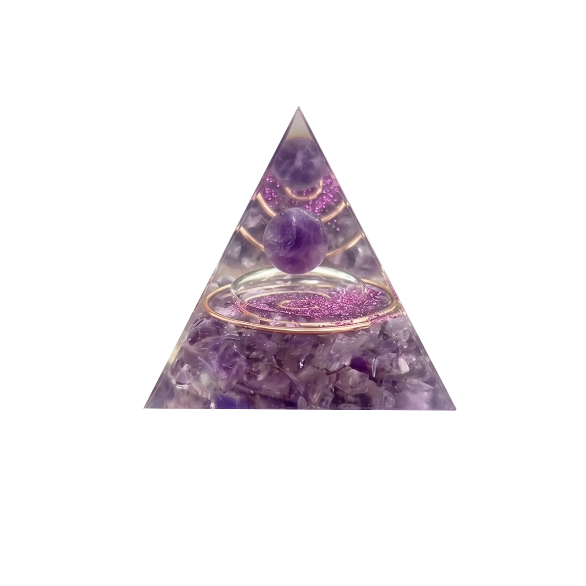 Amethyst Chakra Generator Orgone Pyramid