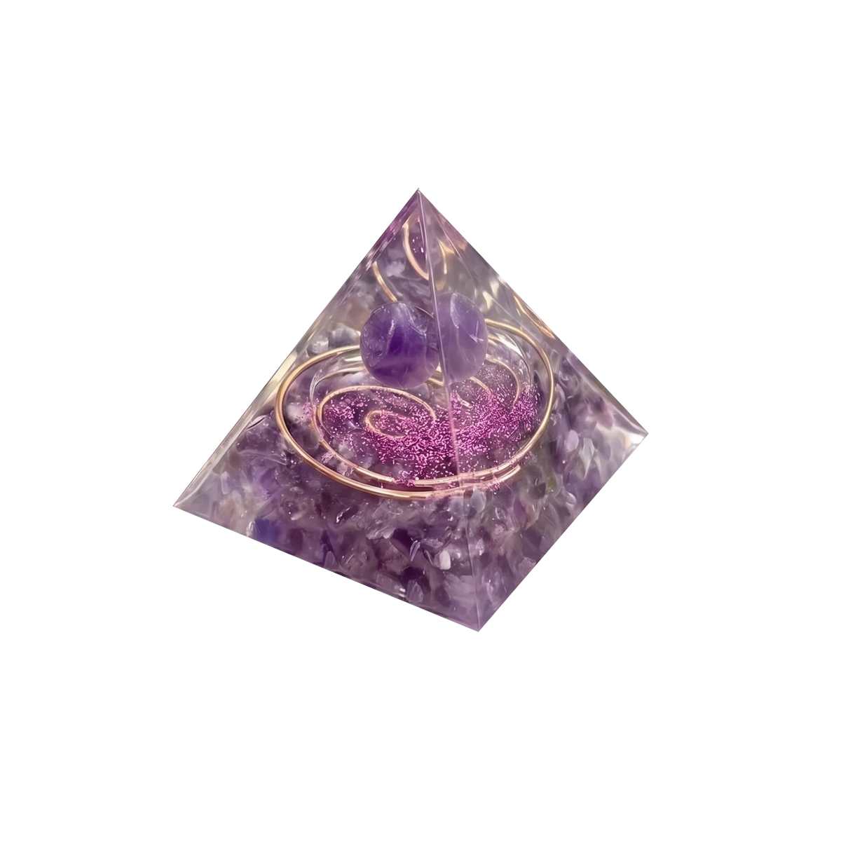 Amethyst Chakra Generator Orgone Pyramid