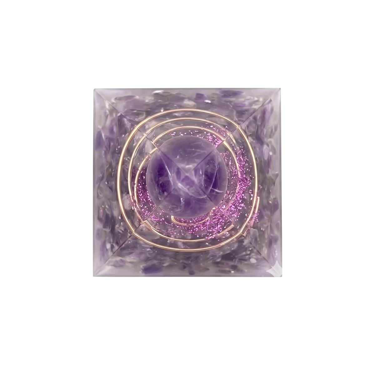 Amethyst Chakra Generator Orgone Pyramid