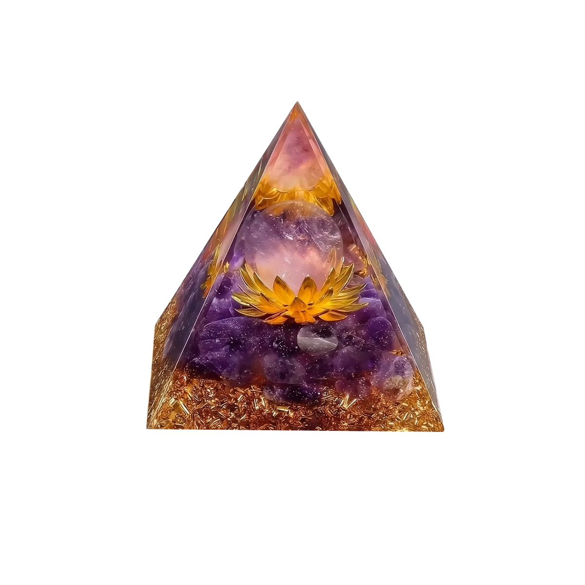 Carrot Seed Flower of Life Orgonite Pyramid