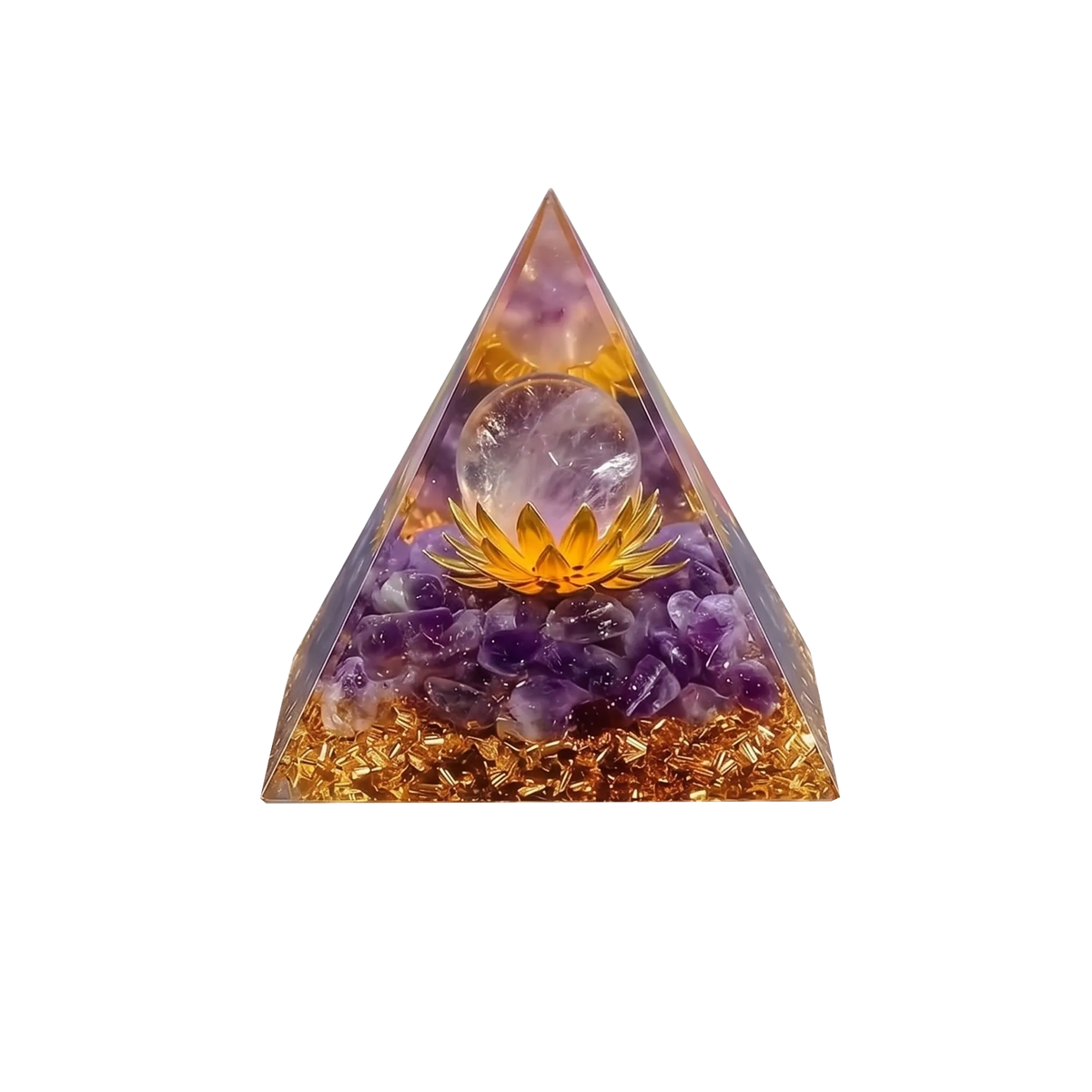 Carrot Seed Flower of Life Orgonite Pyramid