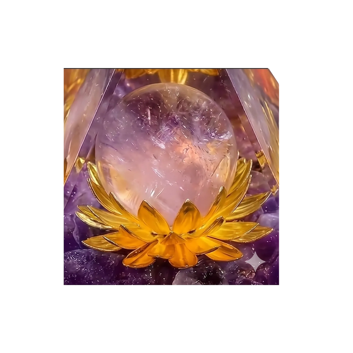 Carrot Seed Flower of Life Orgonite Pyramid