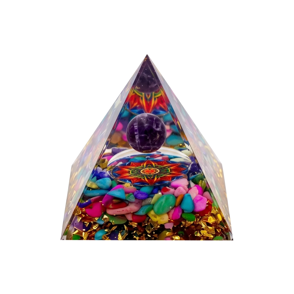 7-Piece Orgone Crystal Pyramid Set - Piece 7