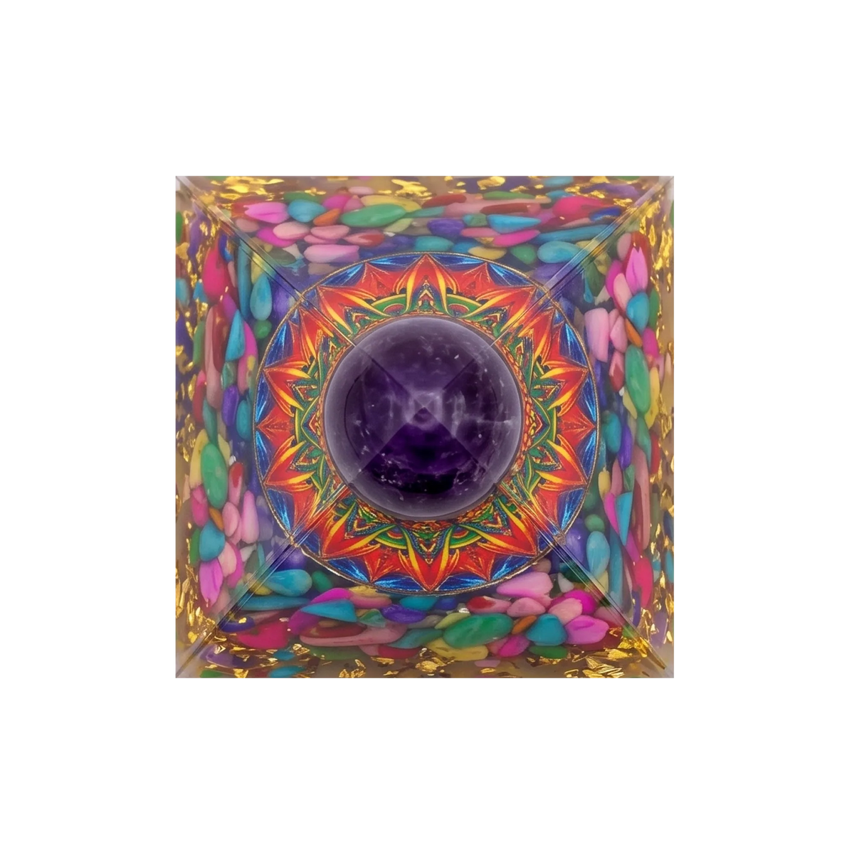 7-Piece Orgone Crystal Pyramid Set - Piece 7