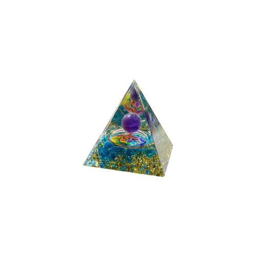 Orgone Pyramid Amethyst Mandala