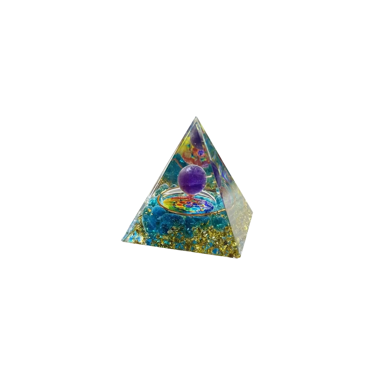 Amethyst Mandala Orgone Pyramid