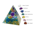 Amethyst Mandala Orgone Pyramid & 7 Chakra Stones