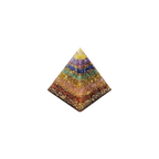 Seven Chakra Flower of Life Orgone Pyramid, 6 cm