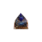 Lapis Lazuli Orgone Pyramid with Steel Ring, 6 cm
