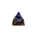 Lapis Lazuli Orgone Pyramid with Steel Ring, 6 cm