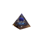 Lapis Lazuli Orgone Pyramid with Steel Ring, 6 cm