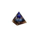 Lapis Lazuli Orgone Pyramid with Steel Ring, 6 cm
