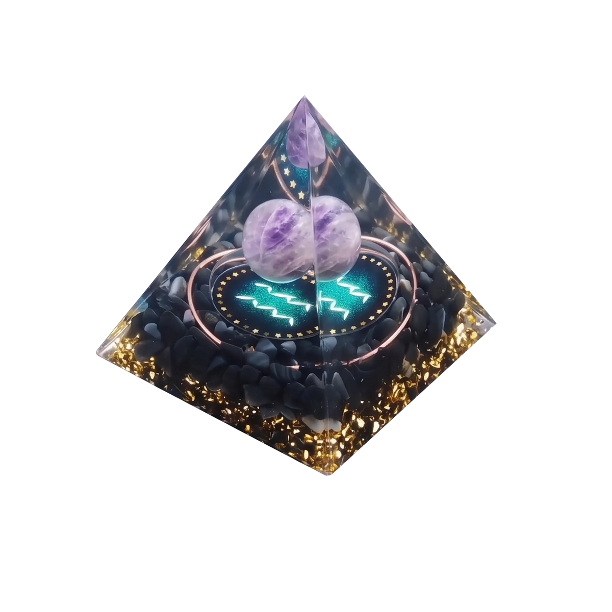 Aquarius Constellation Orgone Pyramid