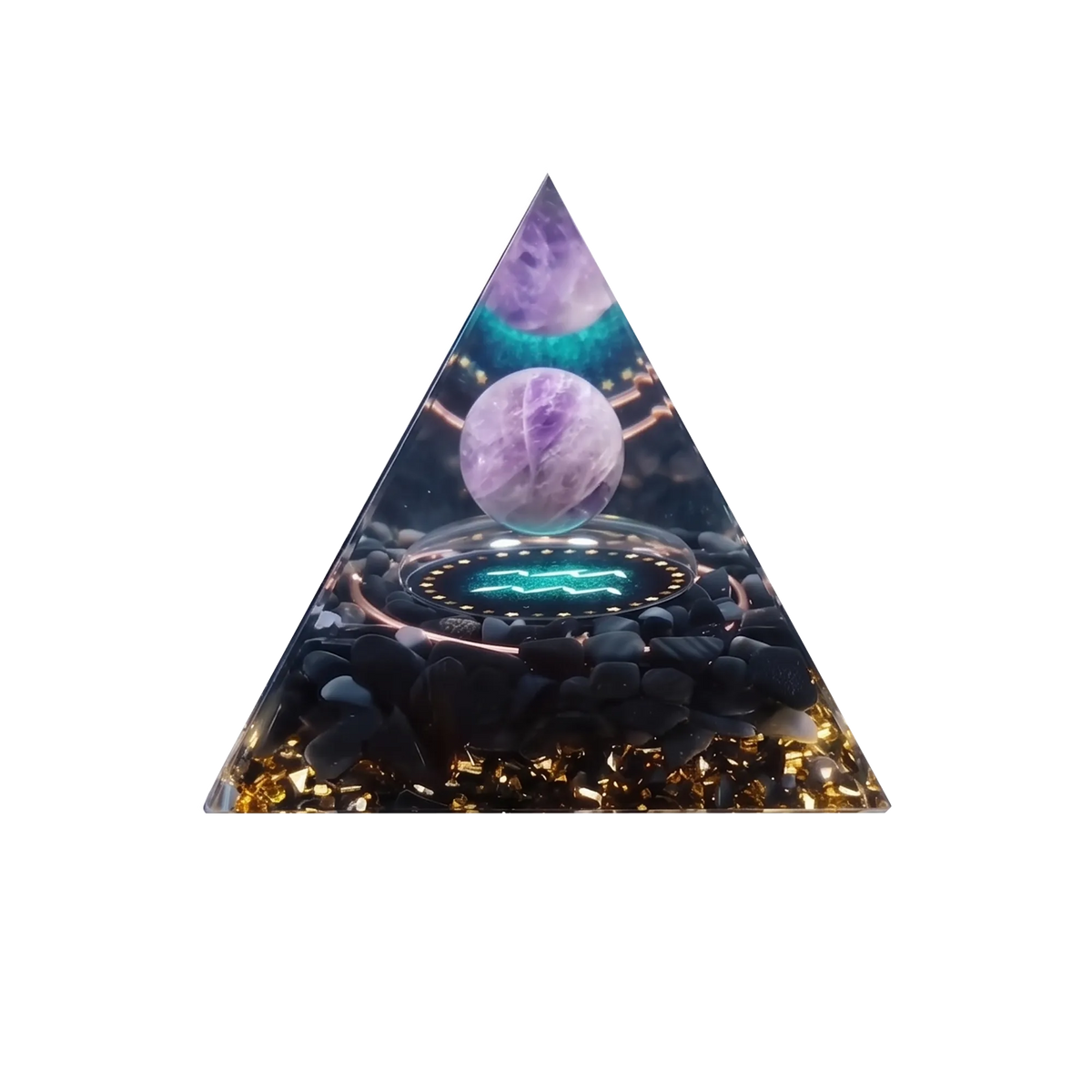 Aquarius Constellation Orgone Pyramid