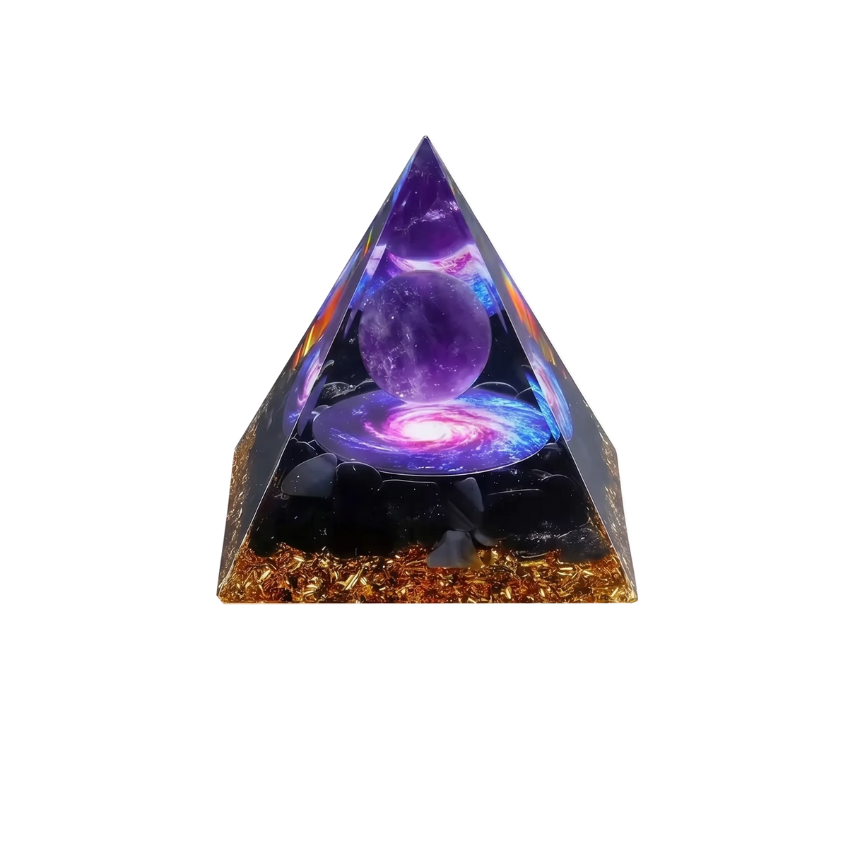 Orgonite Amethyst Sphere Pyramid