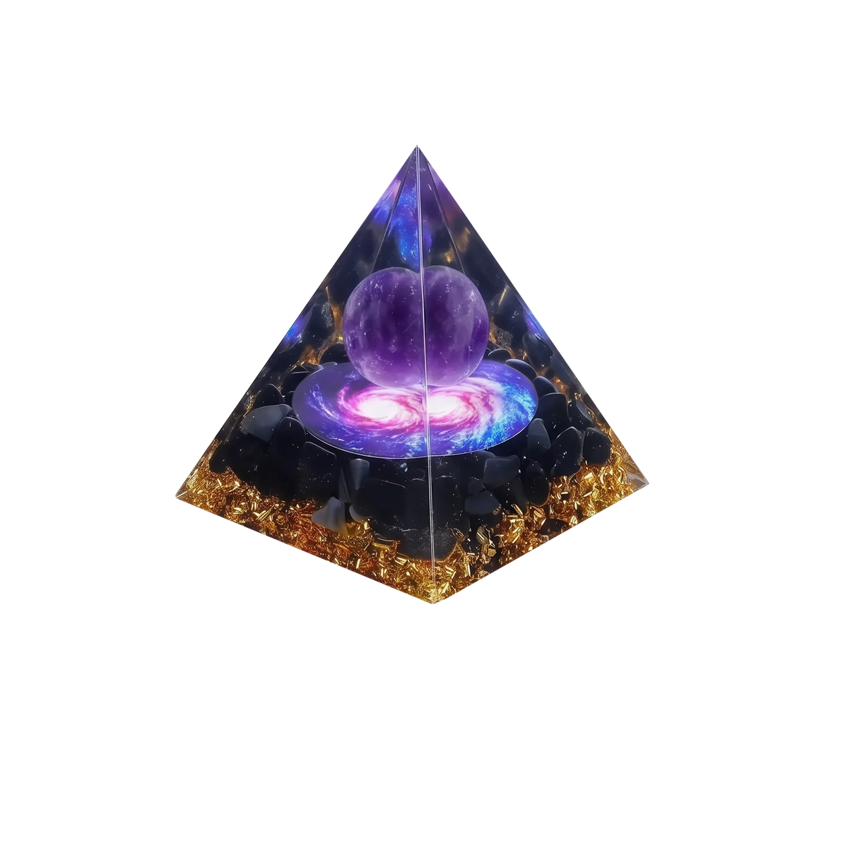 Orgonite Amethyst Sphere Pyramid
