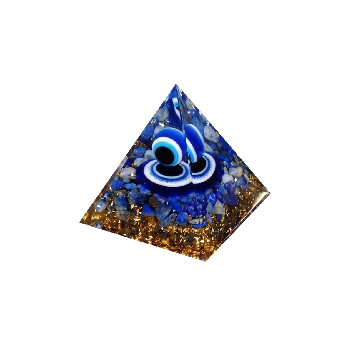 Lapis Lazuli Evil Eye Orgone Pyramid