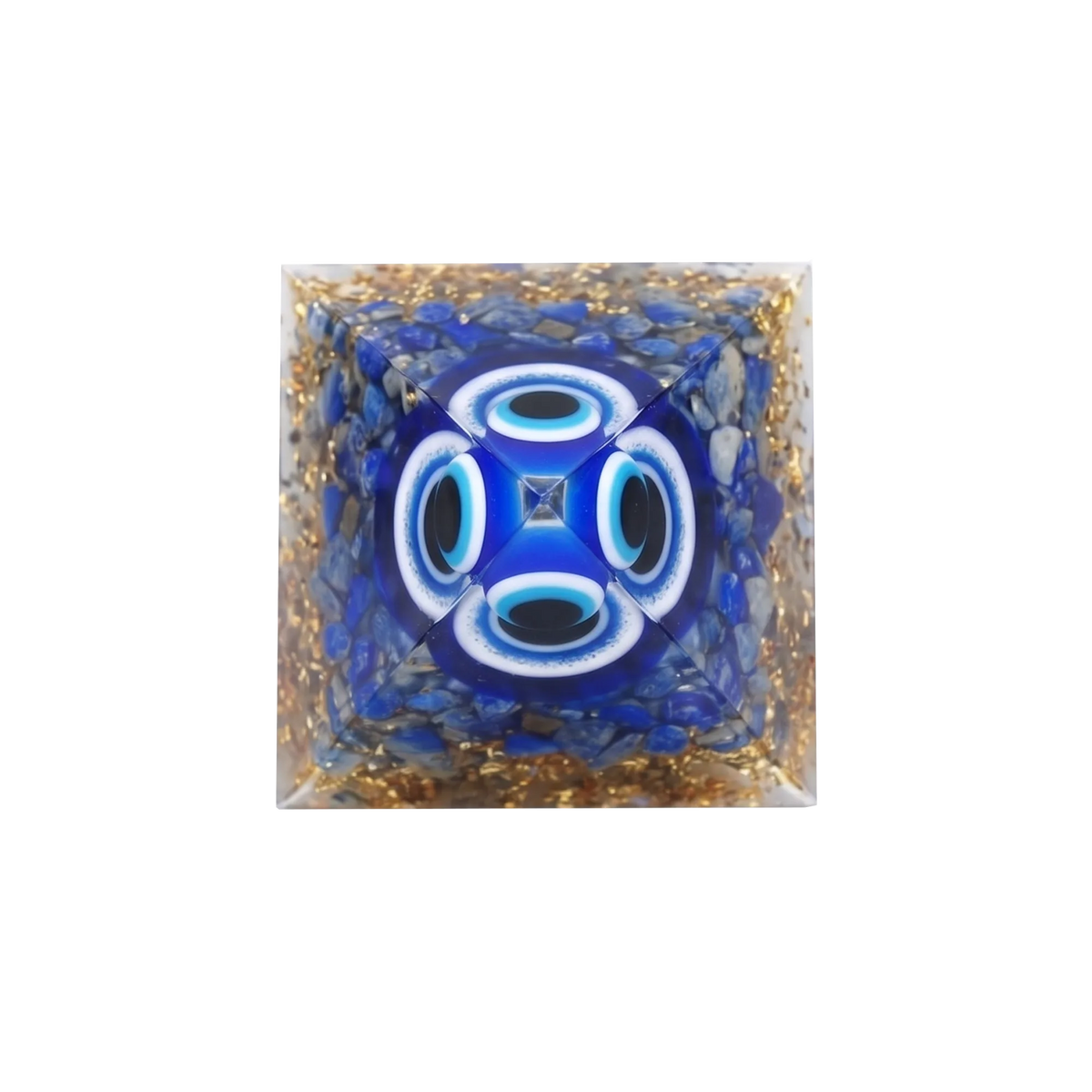 Lapis Lazuli Evil Eye Orgone Pyramid