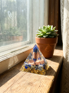 Lapis Lazuli Orgone Pyramid with Copper Coil