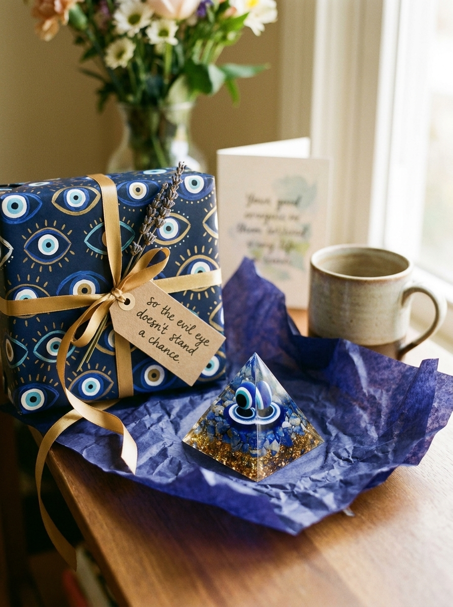 Lapis Lazuli Evil Eye Orgone Pyramid