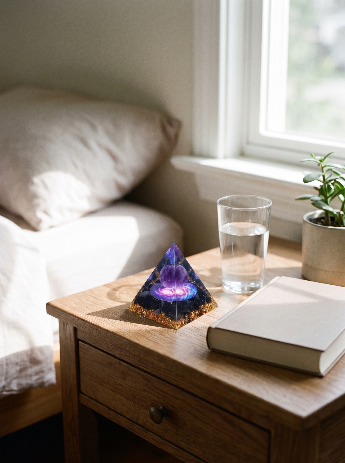 Amethyst Sphere Orgone Pyramid